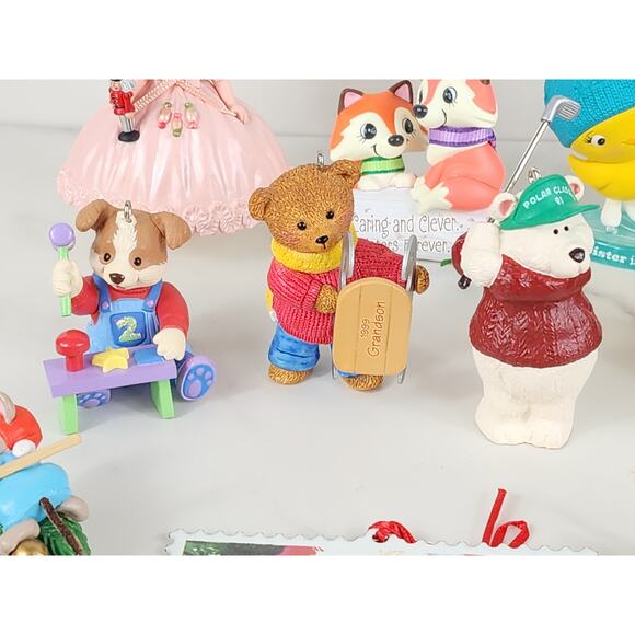 Hallmark Tree Christmas Ornament Lot x30 Figurine Holiday Decor Resin Pewter - Picture 10 of 16